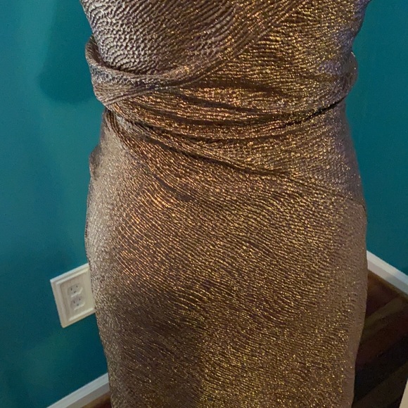 Free People Metallic Bronze/Gold Shimmer Mini dress or Tunic (Size S) - Picture 9 of 10